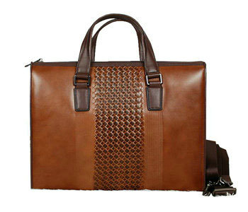 Bottega Veneta intrecciato VN briefcase B6031 wheat&brown
